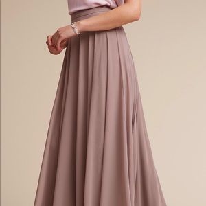 Anthropologie BHLDN Jenny Yoo Hampton Skirt Pecan